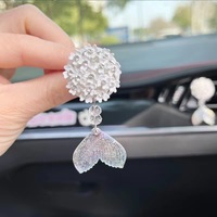 Désodorisant de voiture en plastique tendance, design queue de sirène mignon, pour grille d'aération, décoration personnalisée pour intérieur de voiture