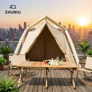 Tenda Kemping Tiup Berkualitas Tinggi dari Pabrik, Tenda Glamping Tiup dari Kain Oxford untuk Penggunaan Berkemah Keluarga di Luar Ruangan - Product Image 5