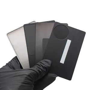 Carte de visite personnalisée en acier inoxydable blanc mat noir Rfid Smart Nfc Chip cartes métalliques