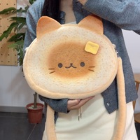 Dompet koin kucing kucing tas selempang leher gantung tas penyimpanan tas kartu Headphone kisi kucing Siam