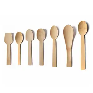 custom logo bamboo spoon small Disposable Cutlery