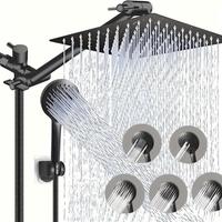 Douche à main multifonction en acier inoxydable électro-plaqué, bras d'extension mural, kits de douche