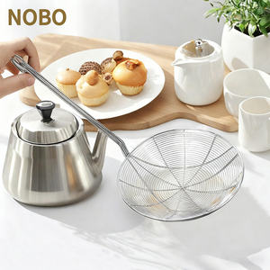 Écumoire en acier inoxydable filtre maille cuillère fil friture longue poignée passoire cuillère <span class=keywords><strong>filet</strong></span> fuite - Product Image 1