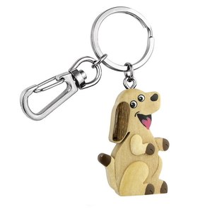 Portachiavi in Legno a Forma di Cane, Scatola Non Inclusa - Product Image 1