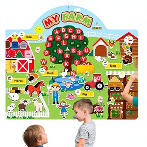 Tablero de Actividades de Fieltro <span class=keywords><strong>3D</strong></span> Walutz Transfronterizo para Educación Temprana, DIY, para Niños de 2-3 Años, Aprendizaje Educativo - Product Image 1