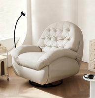 Fauteuil inclinable électrique de style minimaliste, chaise simple en similicuir pour salon, fauteuil de détente inclinable.