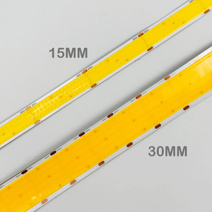 Bandes LED haute densité 960 LED/m 1600 LED/m Ruban lumineux COB DC24V Largeur PCB 15 mm 30 mm Blanc chaud Flexible COB LED Streifen - Product Image 1