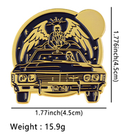 P2996 Dongmanli Pin dan Bros Enamel Logam Seri TV Supernatural untuk Wanita Pria, Pin Kerah, Lencana Tas Ransel, Hadiah