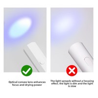 Lámpara UV LED de Una Línea para Uñas, con Temporizador de Dos Niveles, Larga Duración, Secado Rápido, Pequeña, Portátil, Mini