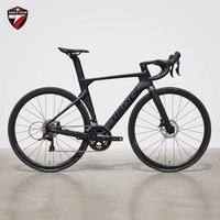 Vélo de route en fibre de carbone DFQ 700c 22 vitesses avec freins à disque hydrauliques, vélo de course aérodynamique avec roues en aluminium pour usage urbain adulte