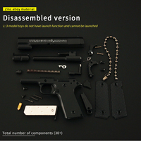 Gantungan Kunci Pistol Mainan Logam Mini 1911 Unisex Model 1:3 Gaya Terbaru 75MM Miniatur