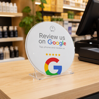 Autocollant NFC carré pour avis Google – Étiquette de révision à tapoter pour affichage sur la réception des bureaux immobiliers