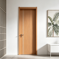 Porte intérieure moderne en bois d'orme, imperméable, résistante à l'humidité, insonorisée, pour projets commerciaux et résidentiels