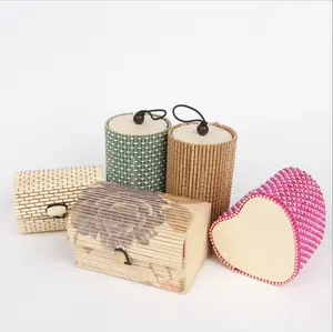 Kotak Perhiasan Sabun Tirai Anyaman Bambu Berubah