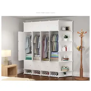 Op Maat Gemaakte Diy Plastic Moderne Kledingkast Kinderen Draagbare Organizer Opbergkast Kinderkasten