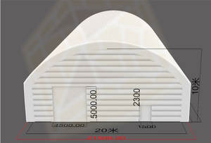 Personnaliser 20 'Conteneur d'expédition Auvent Dôme <span class=keywords><strong>Abri</strong></span> Atelier Conteneur <span class=keywords><strong>Abri</strong></span> avec paroi d'extrémité Couverture arrière Capacité <span class=keywords><strong>de</strong></span> charge du vent - Product Image 6