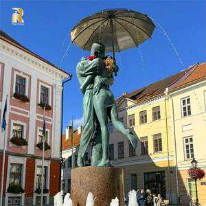 RELONG Life Size Bronze Man <strong>Kiss</strong> Woman Sculpture Custom Available High Quality for Outdoor City Park - Product Image 1