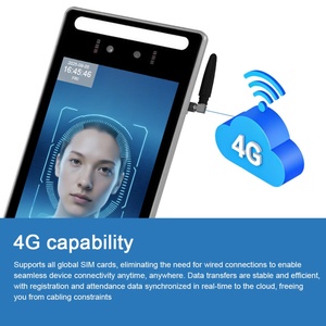 Máquina de Control de Asistencia Biométrica con GPS y GSM 4G, Capacidad para 10000 Rostros, Reconocimiento Facial por IA, Terminal de Control de Acceso para Escuelas, 8 Pulgadas - Product Image 4