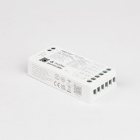 Contrôleur intelligent de lumière LED 5-en-1 SMZ5 12-24V avec commande vocale par application, télécommande 2.4G, blanc, double blanc, RGB, RGBW, RGB+CCT, interrupteur dimmable