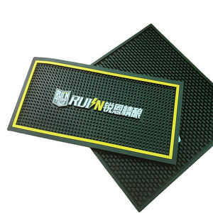 Branded Silicone PVC Bar Mat Rubber <b>Beer</b> Spill Pad Pub Rail Mat Drip Tray Non Slip Service Mat <b>Coaster</b> Placemat - Product Image 5