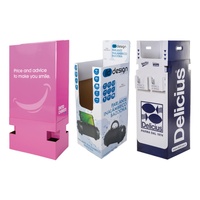 Présentoir publicitaire en carton ondulé en forme de bouteille avec étagère de promotion pour points de vente