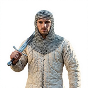 Armadura Medieval de Acero para Dama, Capa y Coif, Estilo Antiguo Moderno, Disfraz Personalizado para Cosplay SCA - Product Image 2