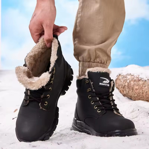 Chaussures de haute qualité pour l'escalade en montagne et la course tout-terrain avec embout en acier, doublure en cuir véritable, imperméables et anti-perforation - Product Image 2