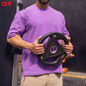 Maglietta da ginnastica da uomo con Logo personalizzato in cotone 100% ad asciugatura rapida oversize <span class=keywords><strong>abbigliamento</strong></span> <span class=keywords><strong>sportivo</strong></span> Top Top da Fitness - Product Image 3