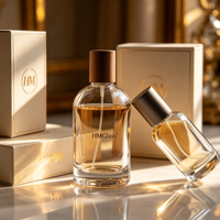 Botol Parfum Kaca Silinder Grosir 30ml 50ml 100ml Cetak Sablon Kotak Hadiah Kustom Tutup Semprot Merek HANMING Perawatan Kulit