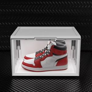 Scatola per Scarpe <span class=keywords><strong>Trasparente</strong></span> con Controllo Vocale e Illuminazione LED, Luce Ultravioletta, Porta Magnetica, Espositore in Acrilico per Scarpe - Product Image 2