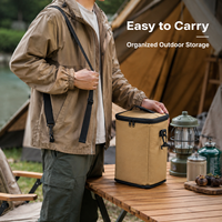 Sac de rangement portable OEM 10L en Oxford 600D pour cartouche de gaz et lanterne de camping, idéal pour la randonnée, les pique-niques et le camping