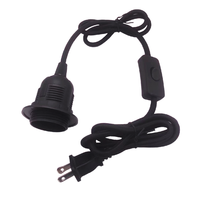 E26 E27 Douille de lampe suspendue Interrupteur marche-arrêt Prise de câble 1.5M pour plafonniers