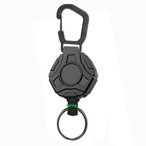 Lanière <span class=keywords><strong>de</strong></span> porte-clés rétractable Clip <span class=keywords><strong>de</strong></span> ceinture robuste Sangles <span class=keywords><strong>de</strong></span> porte-clés antivol Porte-clés suspendu Porte-clés télescopique <span class=keywords><strong>Mousqueton</strong></span> - Product Image 5