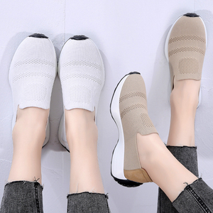 Zapatillas de Mujer al por Mayor con Parte Superior de Punto Transpirable, Mocasines Sin Cordones para Caminar, Calzado Deportivo Femenino - Product Image 3