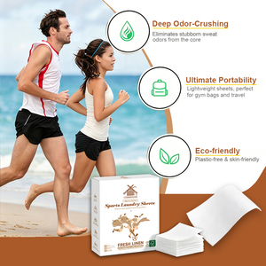 Small Batch Customization ODM Service Sport <strong>Laundry</strong> <strong>Sheets</strong> Enzyme Powered Concentrated Sport Detergent <strong>Sheets</strong> - Product Image 1