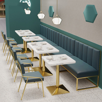 Banquette rembourrée commerciale pour hôtels et restaurants, avec structure métallique, idéale pour les projets hôteliers et de restauration