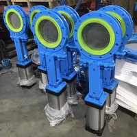 Válvula de Compuerta Neumática de Acero Inoxidable Fundido de Alta Calidad Marca HQ Tipo Brida para Uso Industrial a Alta Temperatura