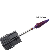 Super ! Fraise à ongles professionnelle en carbure intégral violet pour machine à ongles électrique, outils de nail art pour la coupe et le polissage des ongles.