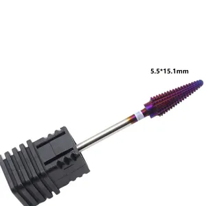 ¡Caliente! Brocas de carburo completo Purple Pro para taladro de uñas eléctrico, herramientas de manicura para cortar y pulir la parte inferior de las uñas - Product Image 4