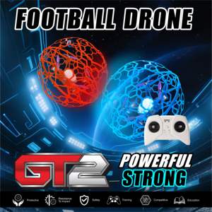 Orange GT2 Quadcopter Flying Ball Drone Kit Drone anti-collision pour débutants pour jeunes joueurs de football Télécommande - Product Image 2