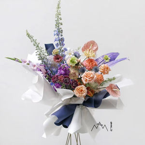 Papier d'emballage de fleurs Kraft imperméable, emballage en papier brun blanc pour Bouquet de fleurs, vente en gros - Product Image 4