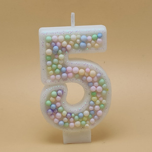 2025 Macaron bọt số nến-trẻ em đáng yêu bánh sinh nhật toppers quyến rũ chèn trang trí cho instagram-xứng đáng bên - Product Image 6