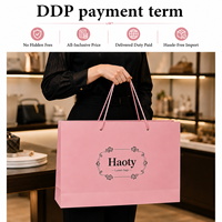 Sacs de luxe personnalisés en papier écologique rose, noir, anthracite, avec logo personnalisé, pour emballage, shopping, format A4, mignons et élégants