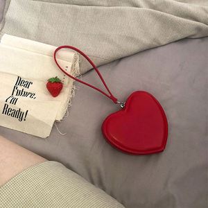 <b>Wallet</b> Pu Leather Card <b>Holder</b> for Heart Shape Purse Red Handbag Women Coin Cute Mini Bag - Product Image 1