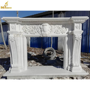 Escultura <span class=keywords><strong>de</strong></span> Mármol Tallada para Chimenea, <span class=keywords><strong>Chimeneas</strong></span> <span class=keywords><strong>de</strong></span> Estilo Inglés, Mármol Amarillo, Diseño Occidental Natural - Product Image 2