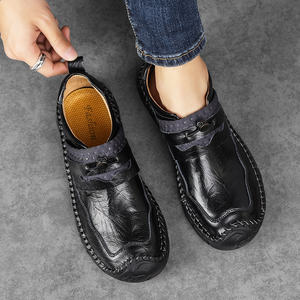 Chaussures pour hommes personnalisées en cuir italien, mocassins <span class=keywords><strong>pas</strong></span> chers pour hommes, cuir véritable, Sepatu Pantofel Pria de marque - Product Image 6