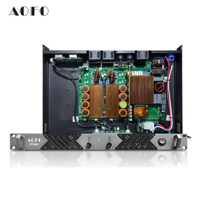 AOFO 600W Professional 2CH Class D Digital Power Amplifier 8 Ohm High Output Metal Hi-Res Audio for Subwoofer DJ PA Stage Sound
