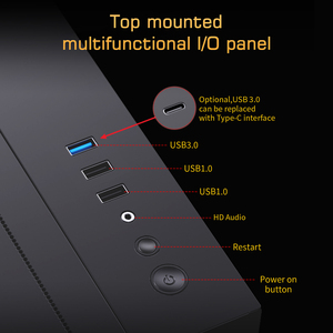 Lovinglcool Phong Cách Mới Kính Cường Lực Thiết Kế Chơi Game PC Trường Hợp Biểu Tượng Tùy Chỉnh Máy Tính Để Bàn Máy Tính Chơi Game Đen ATX Trường Hợp Máy Tính - Product Image 5