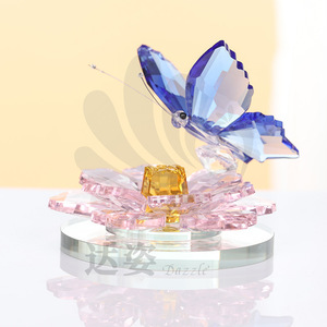 Crystal Glass Butterfly Ornament Luxury Car Dashboard Decor <b>Gift</b> For Wedding Birthday - Product Image 4