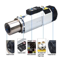 Kit de moteur de broche refroidi par air HLTNC haute vitesse 9KW GDL70-24 24000RPM ISO30 à changement d'outil automatique 220V 380V pour routeur CNC